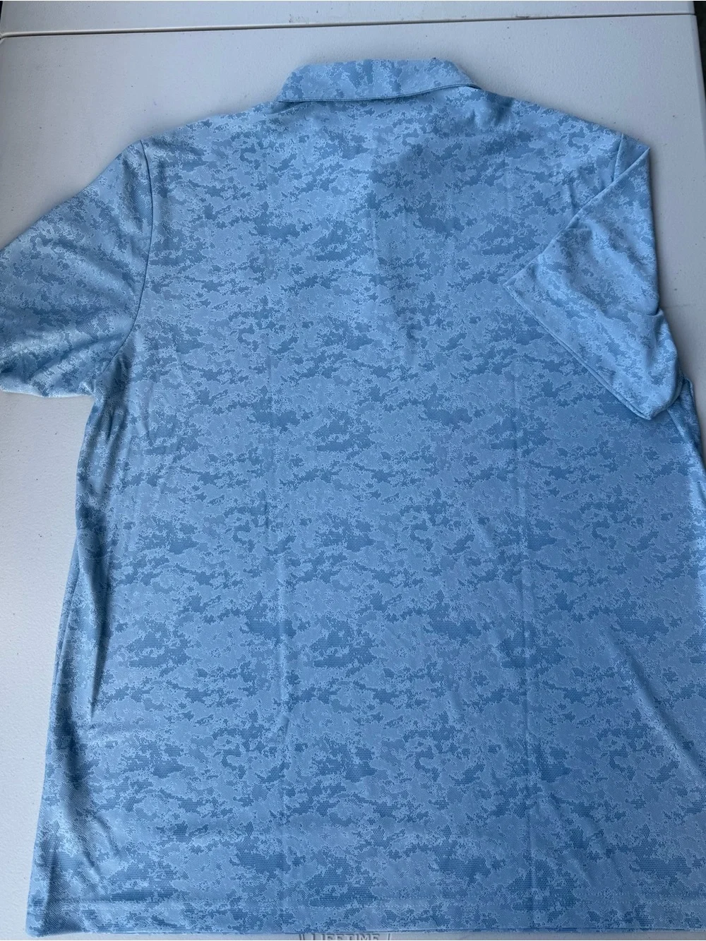 Men’s Adidas Lgt Blue Polo with Subtle Camo Pattern. Size XL, NWT Pinehurst Logo